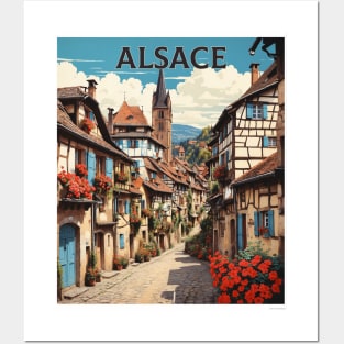 Alsace France Vintage Poster Tourism 3 Posters and Art